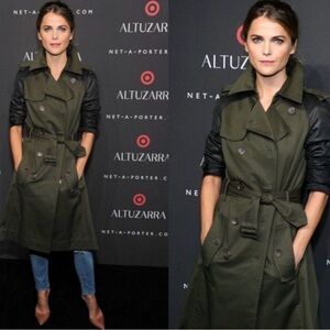 Altuzarra for Target Olive/Black Women’s Trench Coat Sz Medium